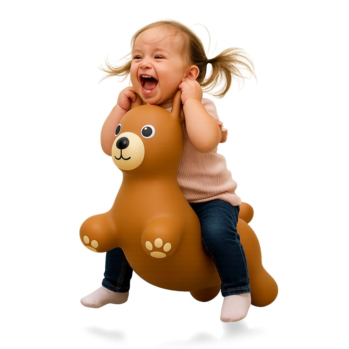 Hüpftier Bär mit Pumpe