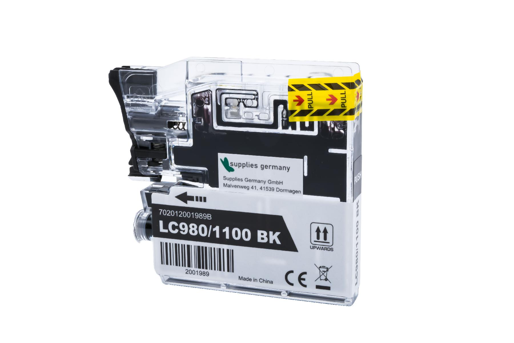 LC980/1100 schwarz alternativ Tinte schwarz für Brother / LC980schwarz / 20ml LC980/1100 schwarz alternativ Tinte schwarz für Brother / LC980schwarz / 20ml
