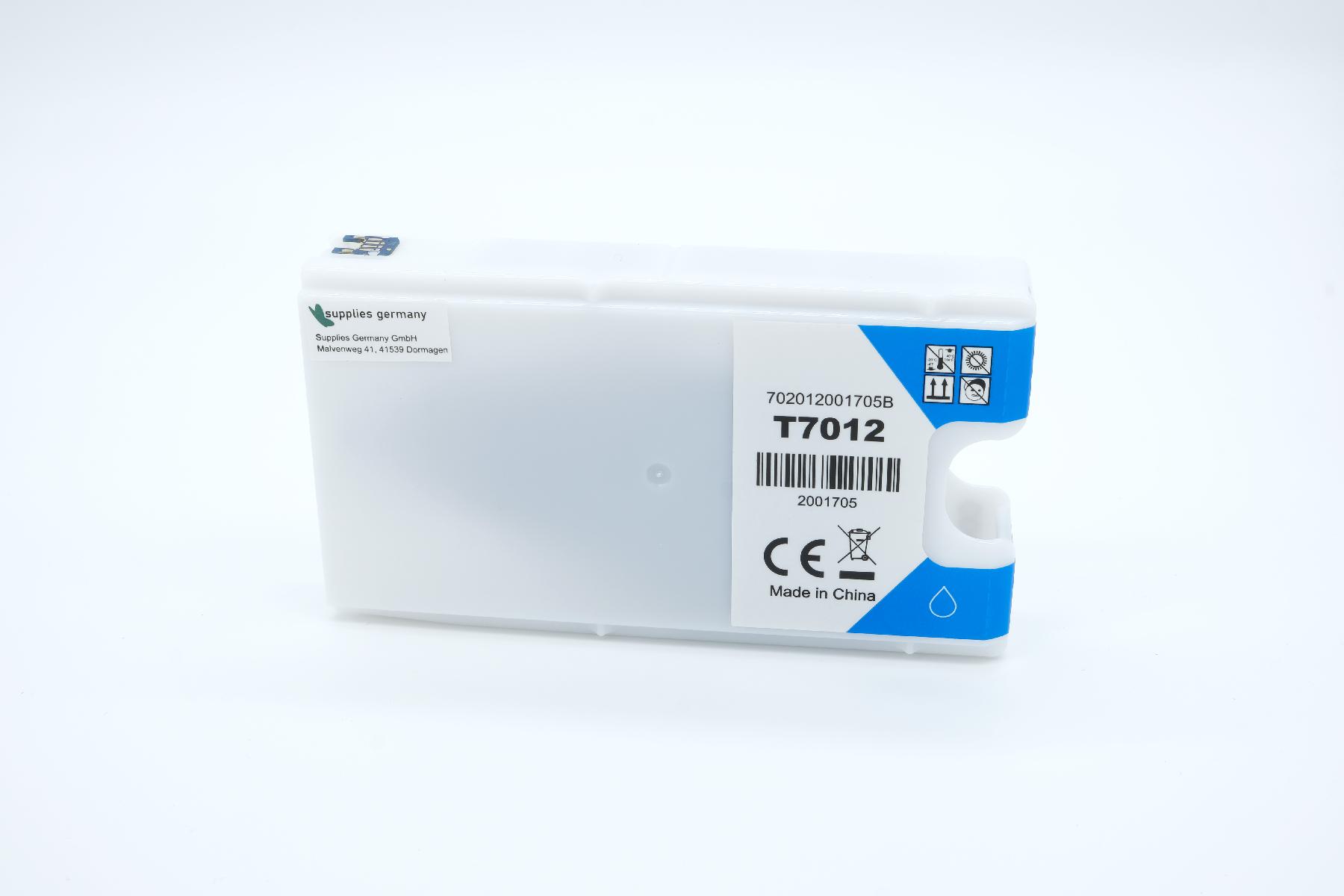 T7012 alternativ Tinte Cyan für Epson / C13T70124010 / 34,2ml T7012 alternativ Tinte Cyan für Epson / C13T70124010 / 34,2ml