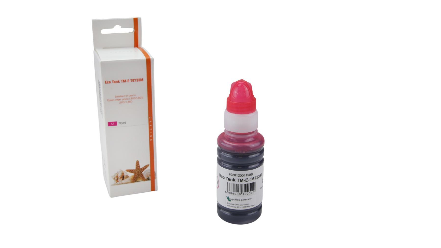 T6733M Eco Tank Nachfüllflasche Magenta für Epson / T6733M / 70ml T6733M Eco Tank Nachfüllflasche Magenta für Epson / T6733M / 70ml