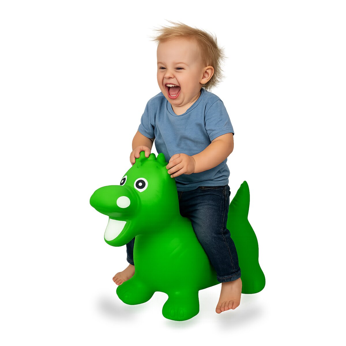 Hüpftier Drache HoppyDoo grün mit Pumpe