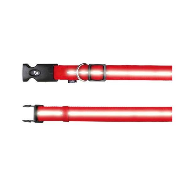 Trixie Flash Halsband - Rot - L-XL: 42-66 cm Trixie Flash Halsband - Rot - XS-S: 23-34 cm