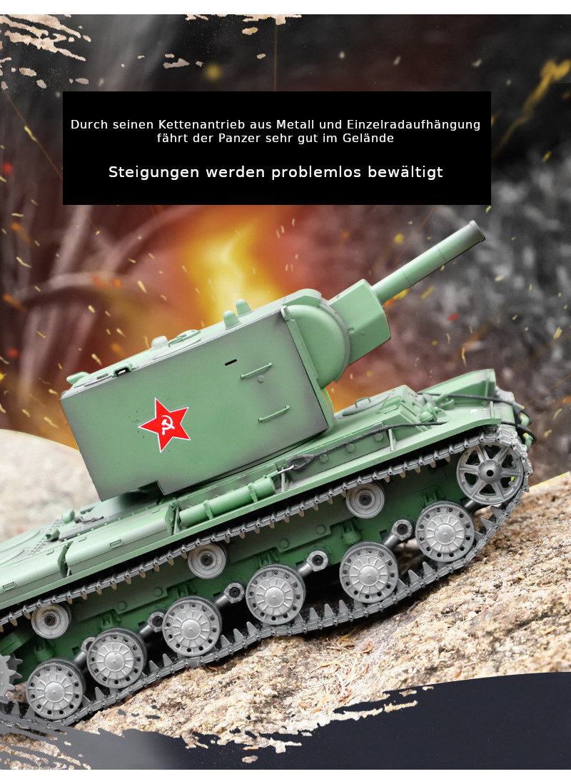 RC Panzer "KV-2" - Metallgetreibe & Metallketten PRO RRZ