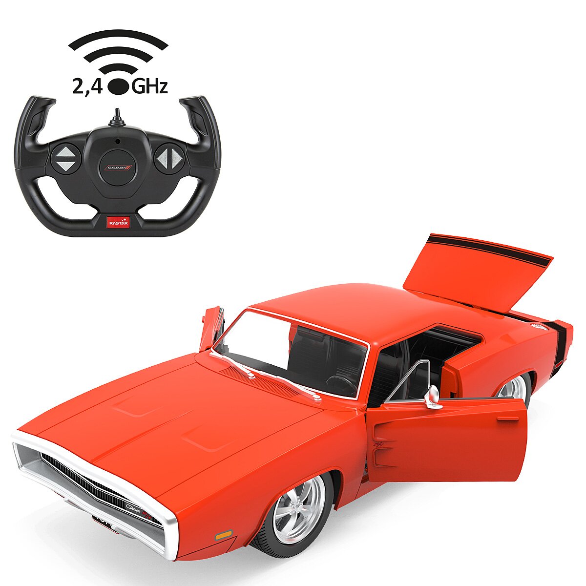Dodge Charger R/T 1970 1:16 rot 2,4GHz Tür manuell Dodge Charger R/T 1970 1:16 rot 2,4GHz Tür manuell