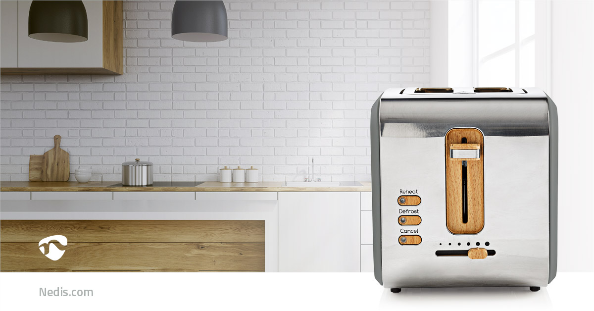 Toaster | Soft Touch Serie | 2 Brotscheiben | 2 Steckplätze | Bräunungsstufen: 6 | Auftaufunktion | Grau