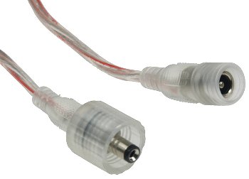 Anschlusskabel für LED-Stripes IP44, 5,5mm Koax, 1,5m, Koax-Stecker/Kupplung