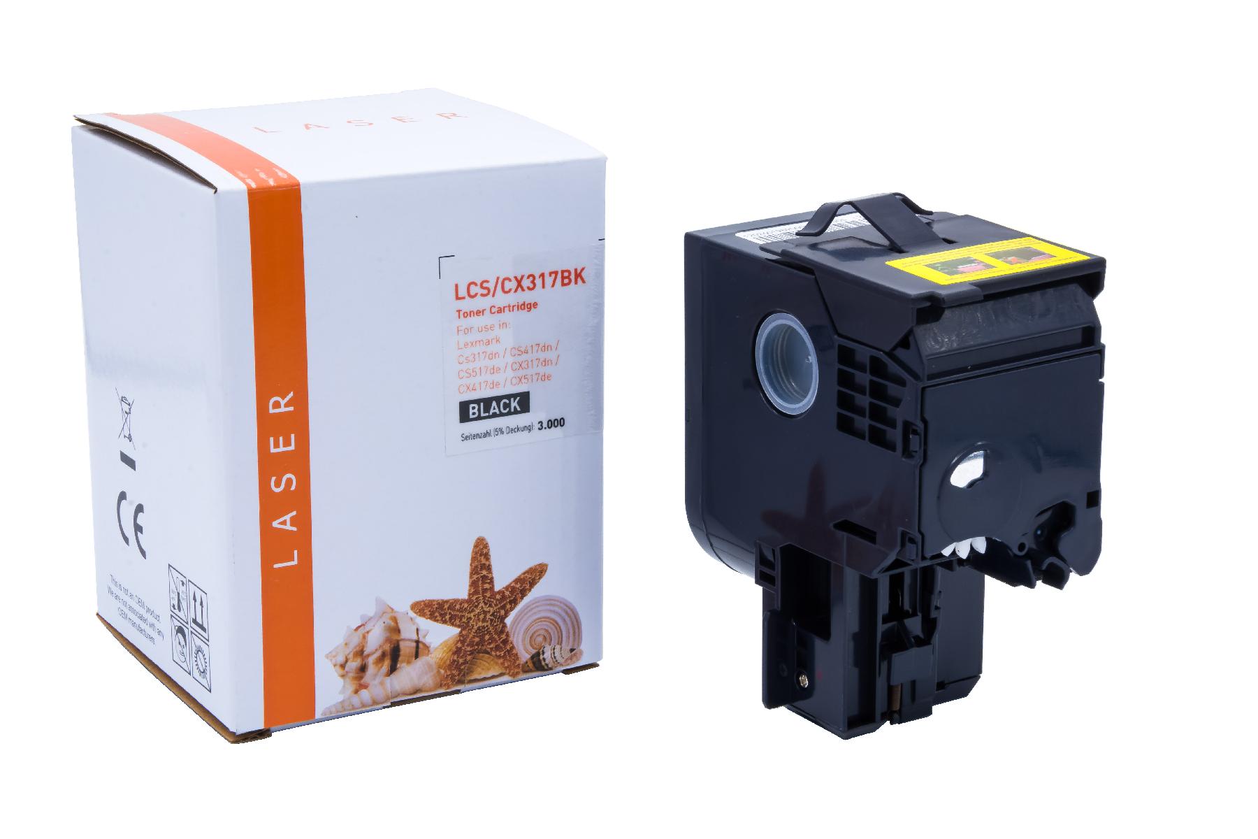 CS/CX317BK alternativ Toner black für Lexmark / 71B20K0 / 3.000 Seiten