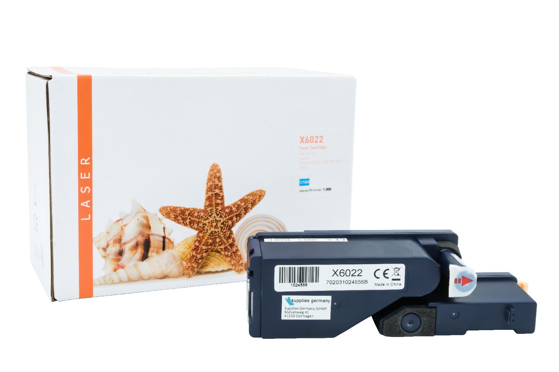 PHASER6022 alternativ Toner Cyan für Xerox / 106R02756 / 1.000 Seiten PHASER6022 alternativ Toner Cyan für Xerox / 106R02756 / 1.000 Seiten