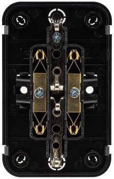 FASKO Doppel-Steckdose, AP, Anthrazit, 250V~/ 16A, Aufputz, Schraubanschluss