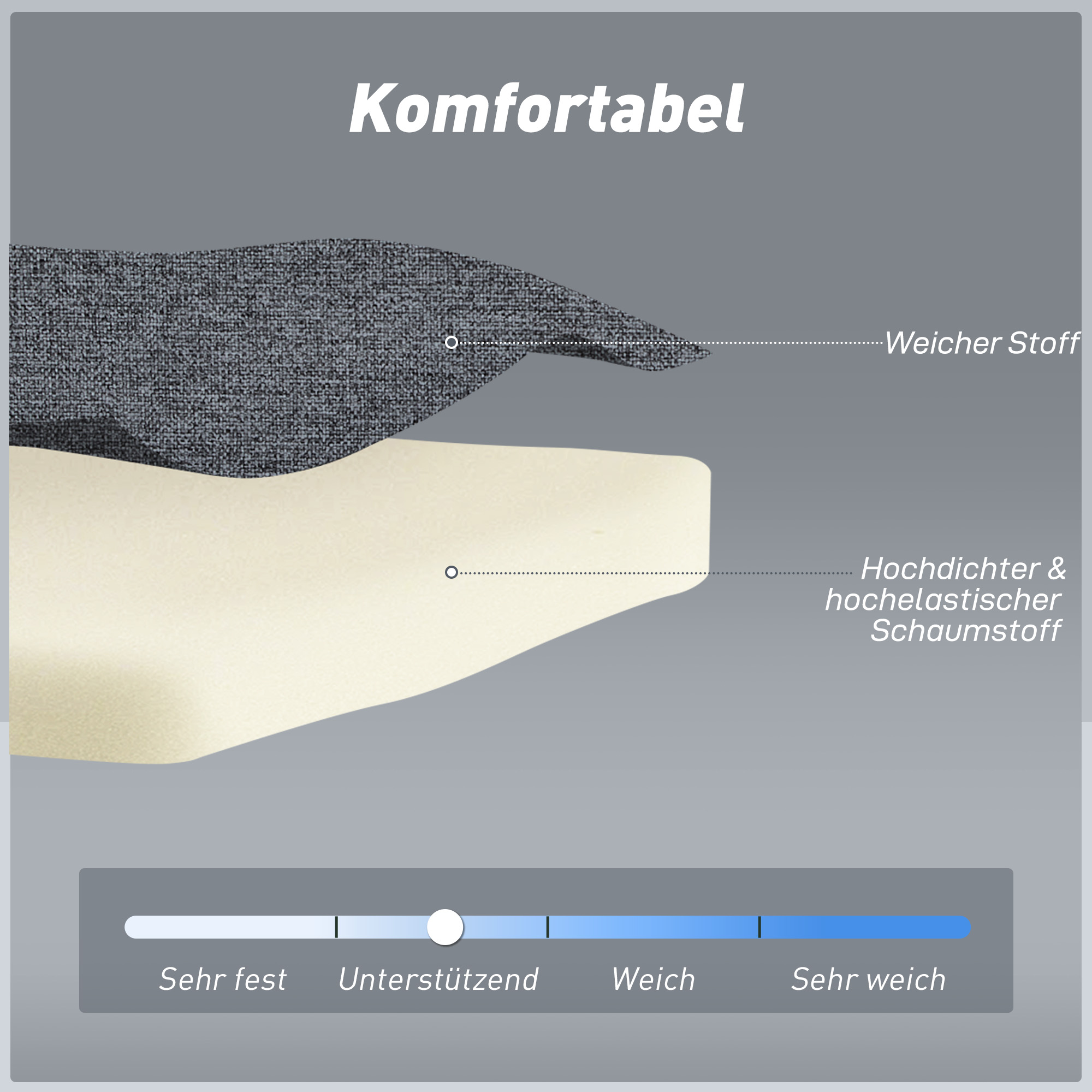 3-in-1 Schlafsessel mit Bett-Funktion, Liegesessel, verstellbare Rückenlehne, Buchenholzbeine, Kissen, Grau