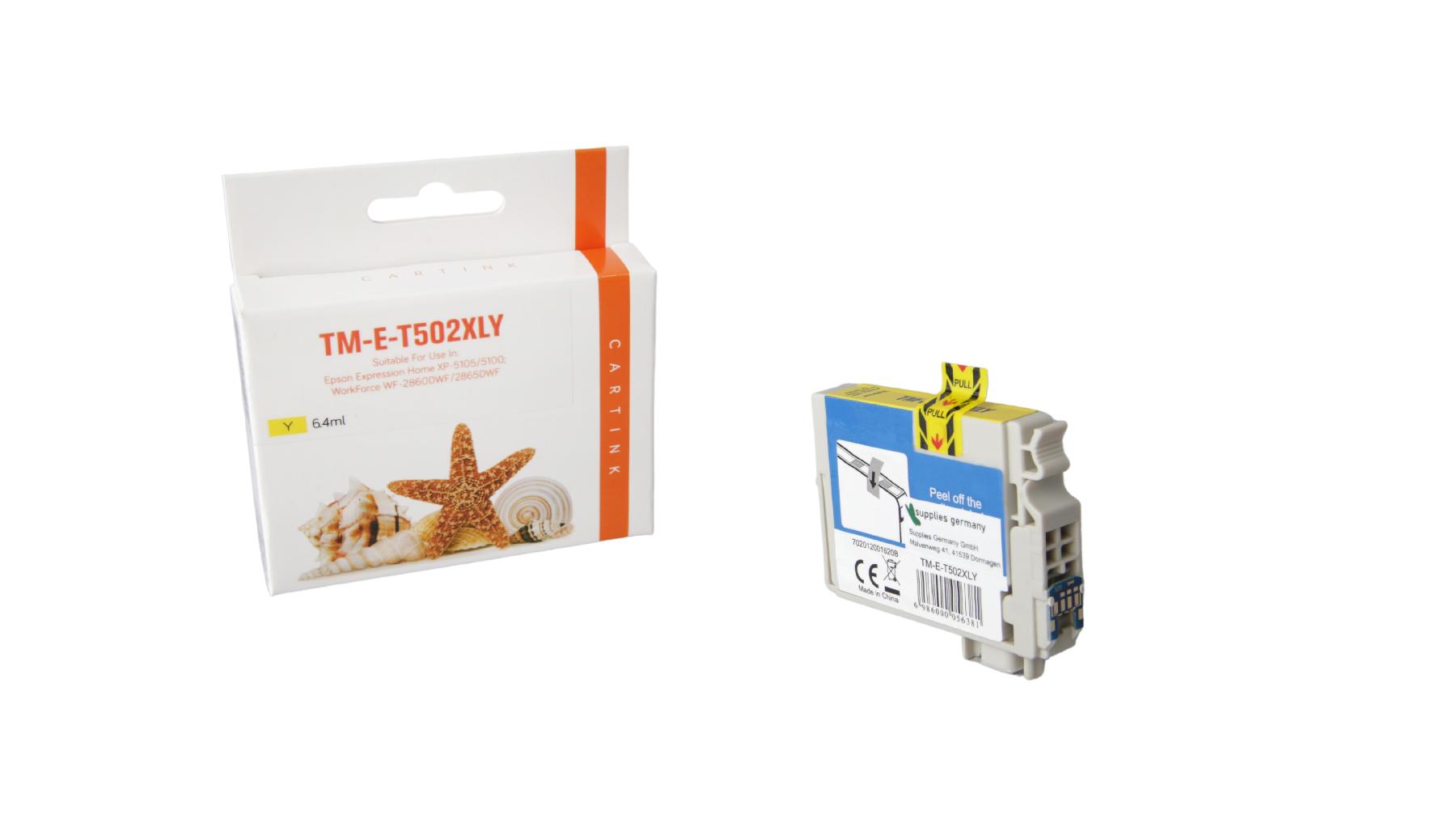 T502XLY alternativ Seestern Tinte gelb für Ep / C13T02W44010 / 6,4ml T502XLY alternativ Seestern Tinte gelb für Ep / C13T02W44010 / 6,4ml
