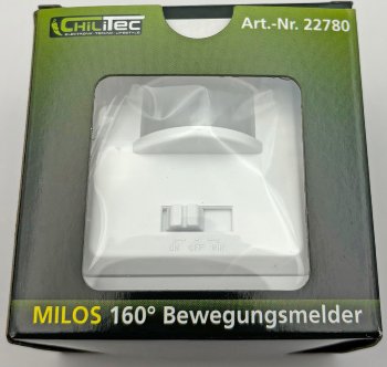 MILOS Bewegungsmelder 160°, weiß matt, LED geeignet,  250V~, Unterputz, 3-Draht