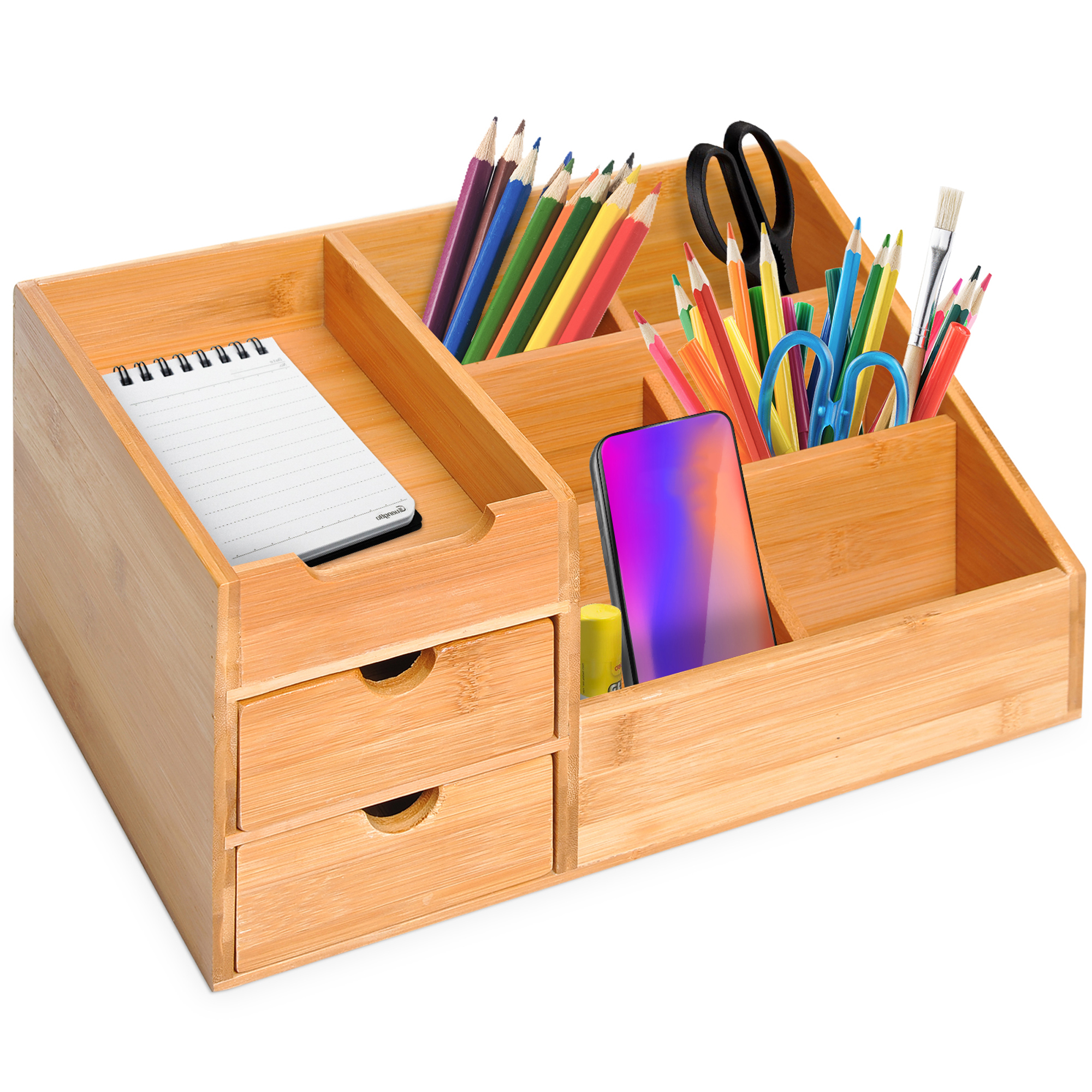 Schreibtischorganizer Aufbewahrungsbox Büro Box Organisation 2 Schubladen Natur L33 x B20,5 x H15,5 cm Schreibtischorganizer Aufbewahrungsbox Büro Box Organisation 2 Schubladen Natur L33 x B20,5 x H15,5 cm