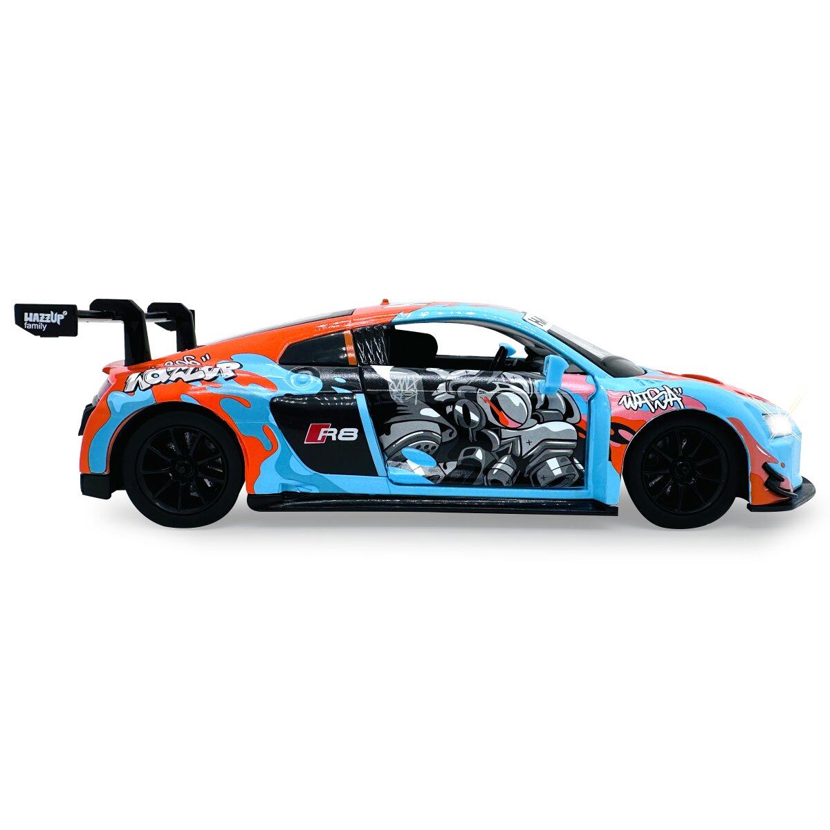 Audi R8 LMS Diecast 1:24 blau inkl. Knopfzellen