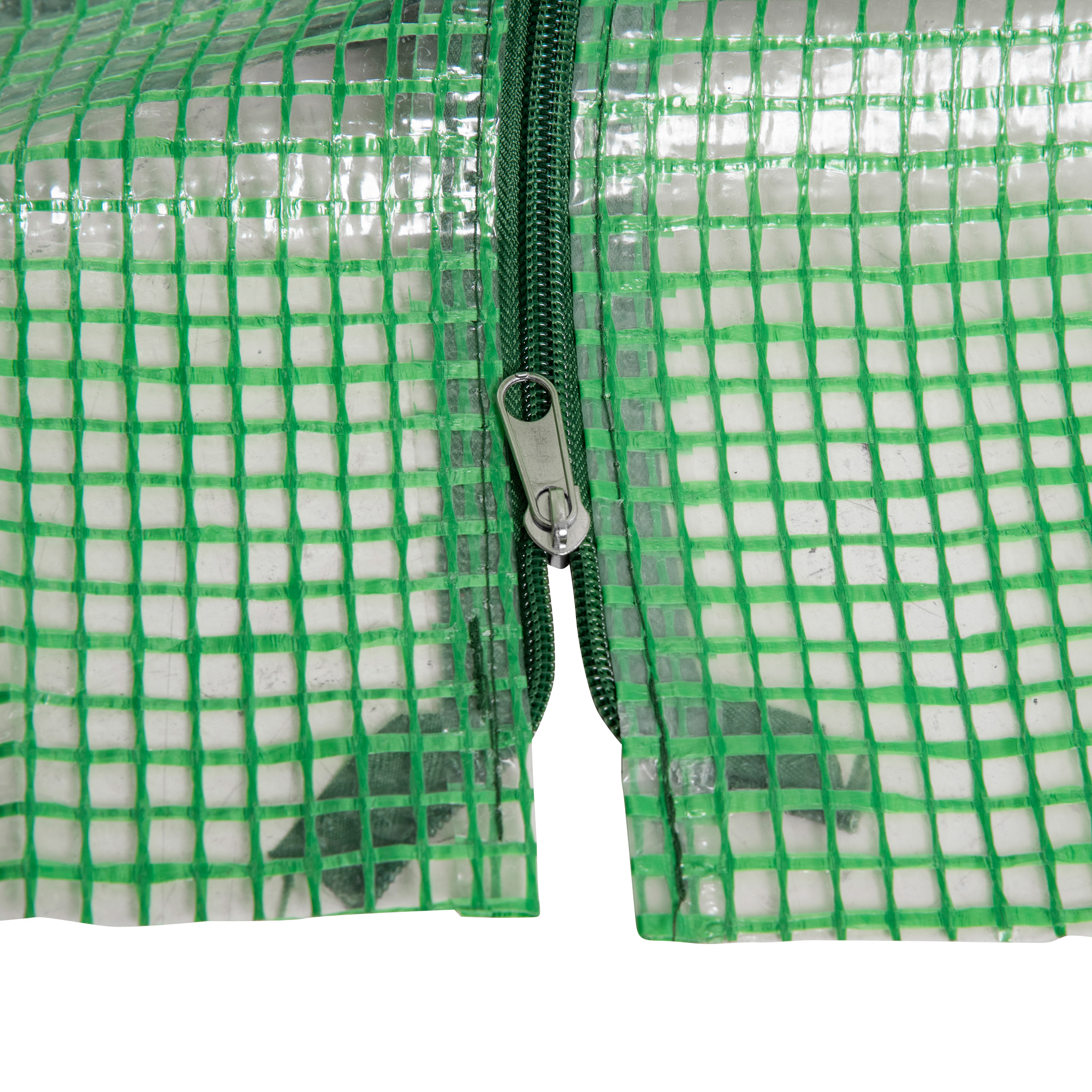 Gewächshaus mit 2 Rollfenster, PE-Gitterfolie, Foliengewächshaus aus Stahl, Treibhaus für Balkon, Garten, Tomatenhaus 180x90x90cm, Tomatengewächshaus für Gemüse, Blumen, Pflanzen, Grün