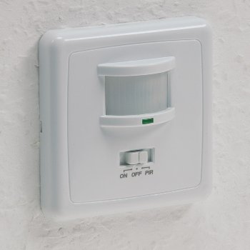 Unterputz PIR-Bewegungsmelder 160°, LED geeignet, 3-Draht Technik, weiß