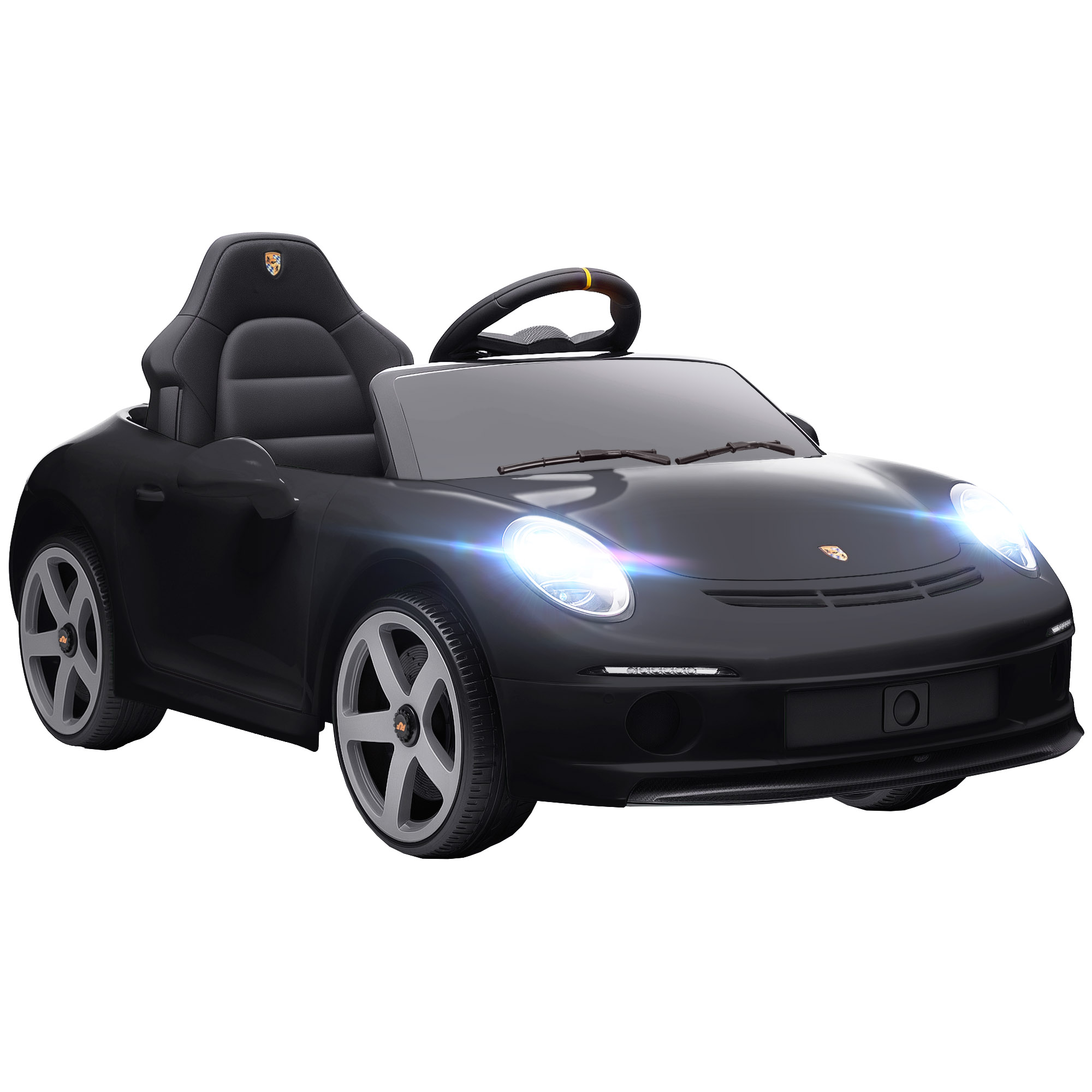 Elektrisches Aufsitzauto für Kinder, fernsteuerbar, Musik, Hupe, USB, Sicherheitsgurt, für 3-5 Jahre, Schwarz Elektrisches Aufsitzauto für Kinder, fernsteuerbar, Musik, Hupe, USB, Sicherheitsgurt, für 3-5 Jahre, Schwarz