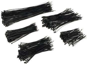 Kabelbinder Set CKB-500 schwarz, UV fest, je 100x 100/140/160x2,5mm 200/300x3,5mm