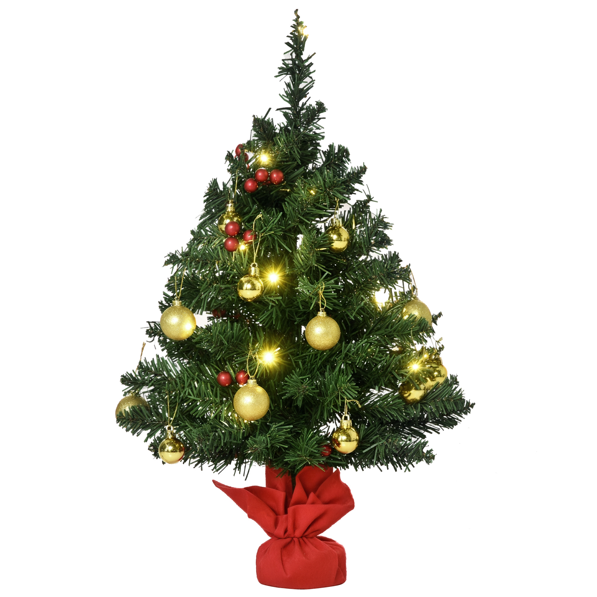 Mini-Weihnachtsbaum Weihnachtsdekoration Weihnachtsdeko, inkl, Weihnachtskugeln und LED-Lichter 60 cm, Mehrfarbig Mini-Weihnachtsbaum Weihnachtsdekoration Weihnachtsdeko, inkl, Weihnachtskugeln und LED-Lichter 60 cm, Mehrfarbig