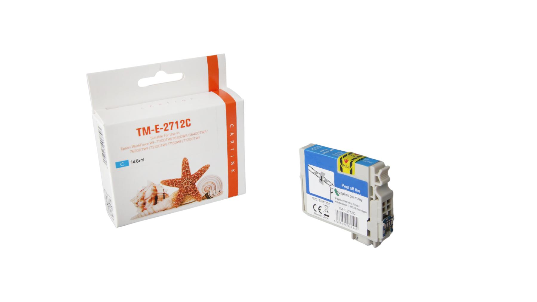 T2712XL alternativ Seestern Tinte Cyan / C13T27124010 / 14,6ml T2712XL alternativ Seestern Tinte Cyan / C13T27124010 / 14,6ml