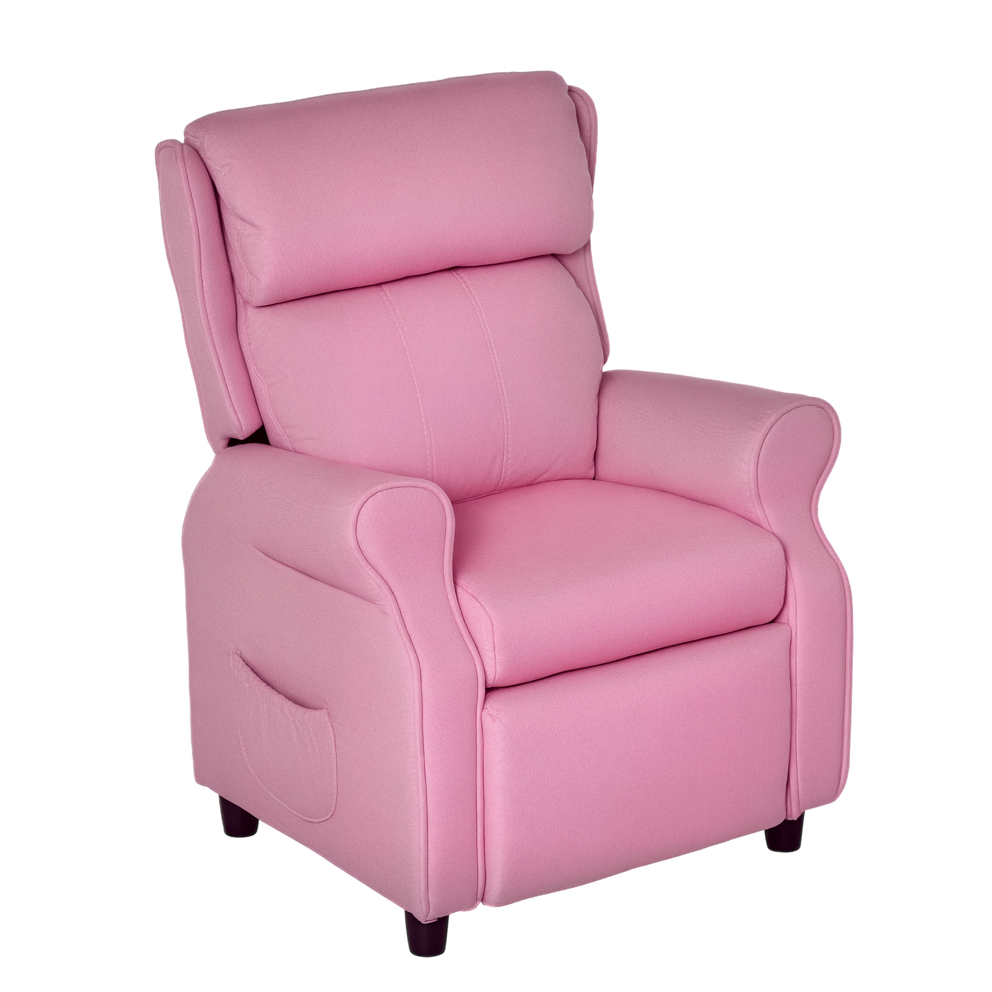 Kindersofa Kindercouch Kindersessel Stuhl Liegesofa verstellbar mit Fußstütze für 3-5 Jahre Jungen und Mädchen Rosa 58 x 53 x 70 cm