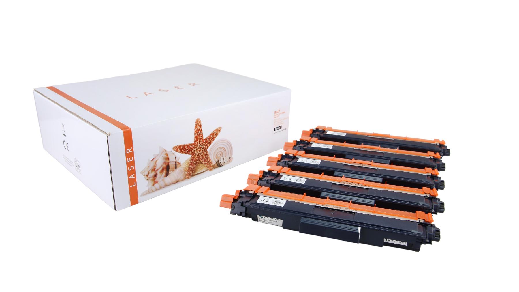 5er Set TN247BK alternativ Toner schwarz für Brother / TN247BK / 5x 3.000 Seiten 5er Set TN247BK alternativ Toner schwarz für Brother / TN247BK / 5x 3.000 Seiten