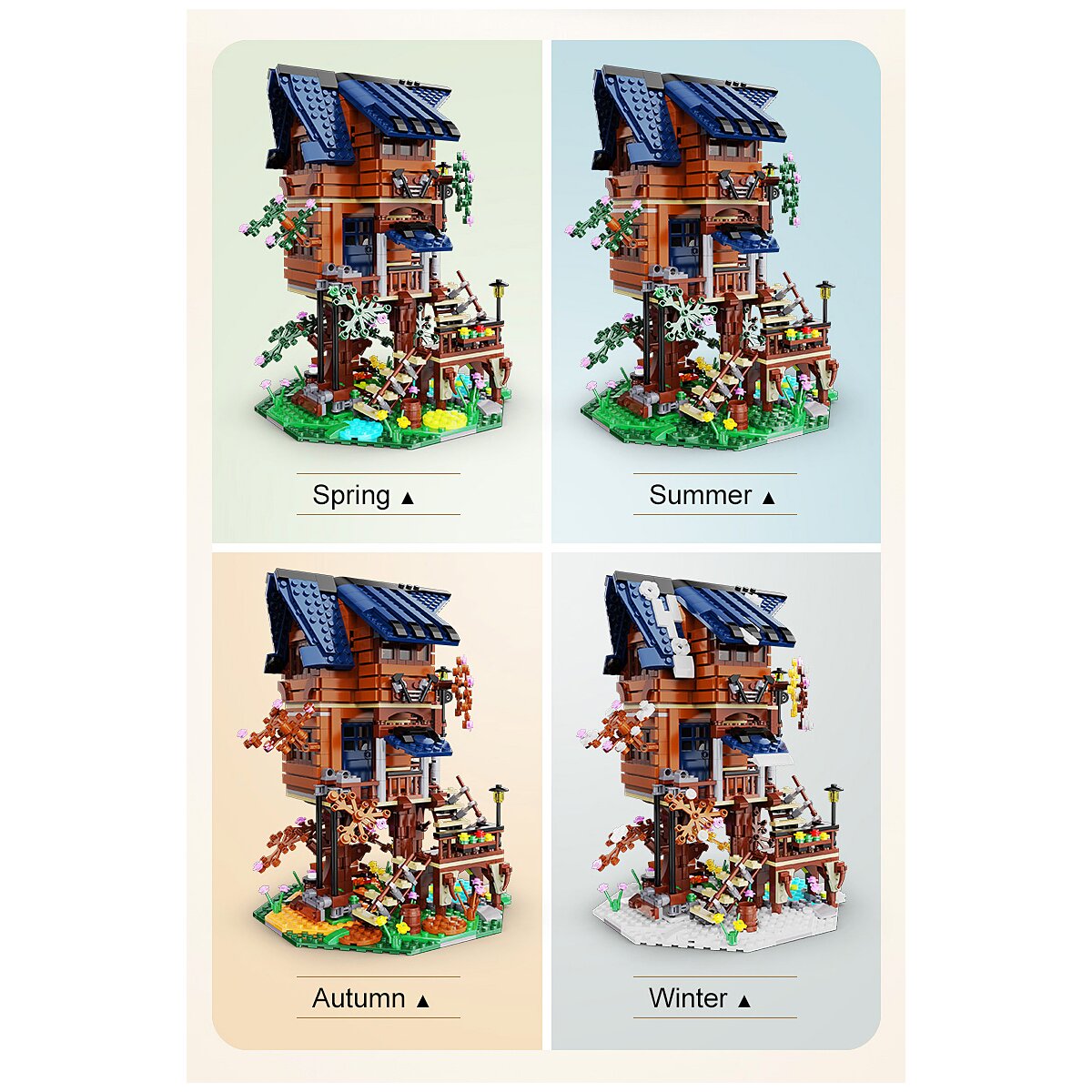 CaDA Set C6604W Baumhaus 4 Jahreszeiten Bricks