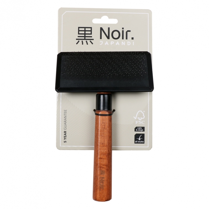 EBI Noir Japandi Slicker-Bürste - L - 18,5 x 11,5 x 3cm