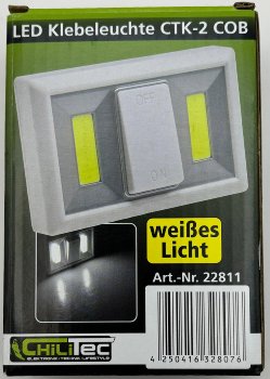 LED Klebeleuchte "CTK2 COB", Batteriebetrieb, 240lm, 6000k, Magnet