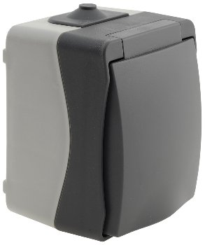 NUQUI Feuchtraum Steckdose, IP54, Aufputz, 250V~/ 16A