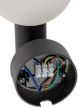 LED Wandleuchte "LAMU" mit PIR-Sensor, IP65, 15W, schwarz, 3000k / warmweiß