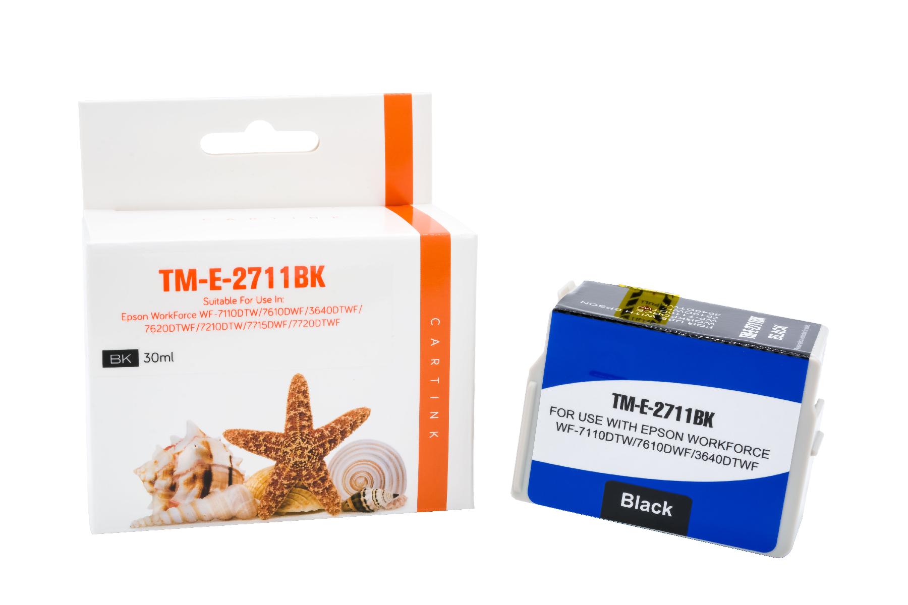 T2711XL alternativ Seestern Tinte schwarz / C13T27114010 / 30ml T2711XL alternativ Seestern Tinte schwarz / C13T27114010 / 30ml