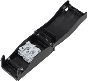 Lüsterklemme mit Gehäuse, 3-polig, 0,5-2,5mm², 450V/16A, mit Zugentlastung