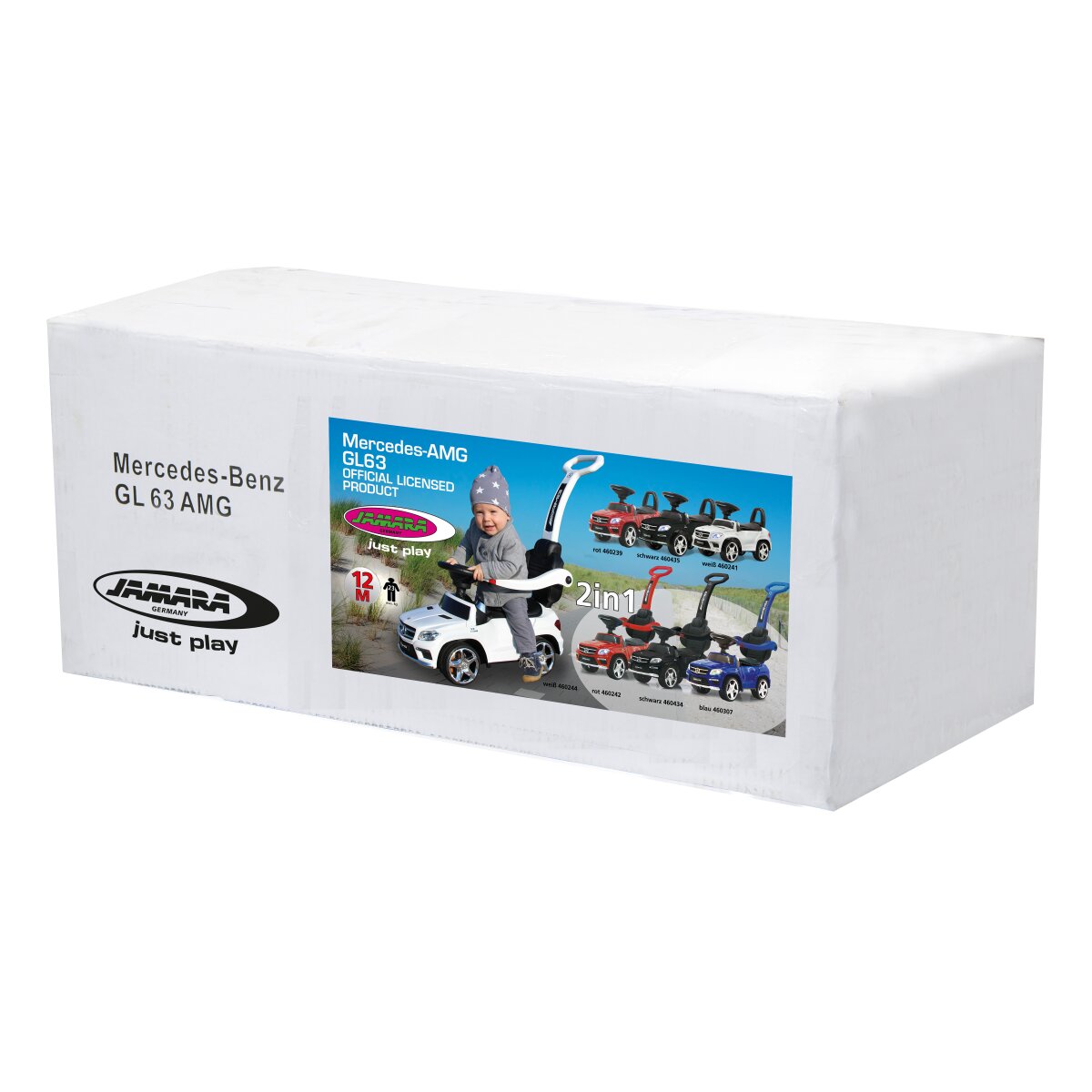 Rutscher Mercedes-AMG GL 63 weiß 2in1 mit Schubstange