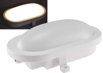 LED Oval-Armatur "FRL-O 12" IP44, Feuchtraum-Leuchte, 13W, 940lm, 3000K