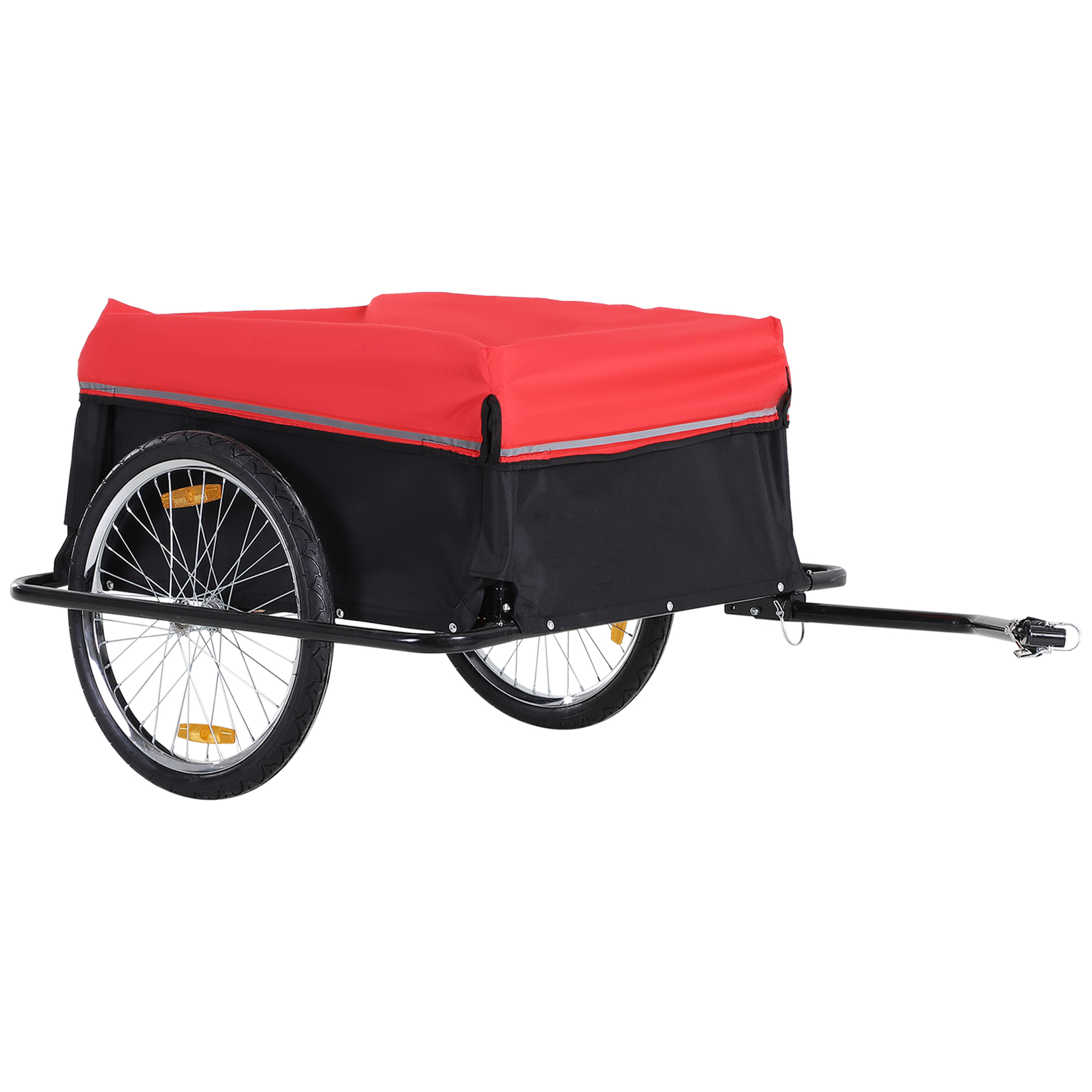 Fahrradanhänger Klappbar Lastenanhänger mit Kupplung,Transportwagen bis 40 kg belastbar, Transportanhänger Anhänger für Fahrrad Handwagen 140 x 88 x 60 cm