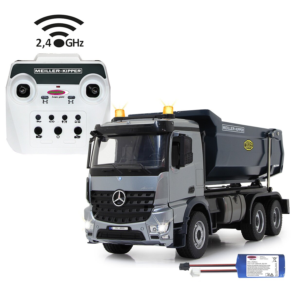 Muldenkipper Mercedes-Benz Arocs Metal Meiller 1:20 2,4GHz