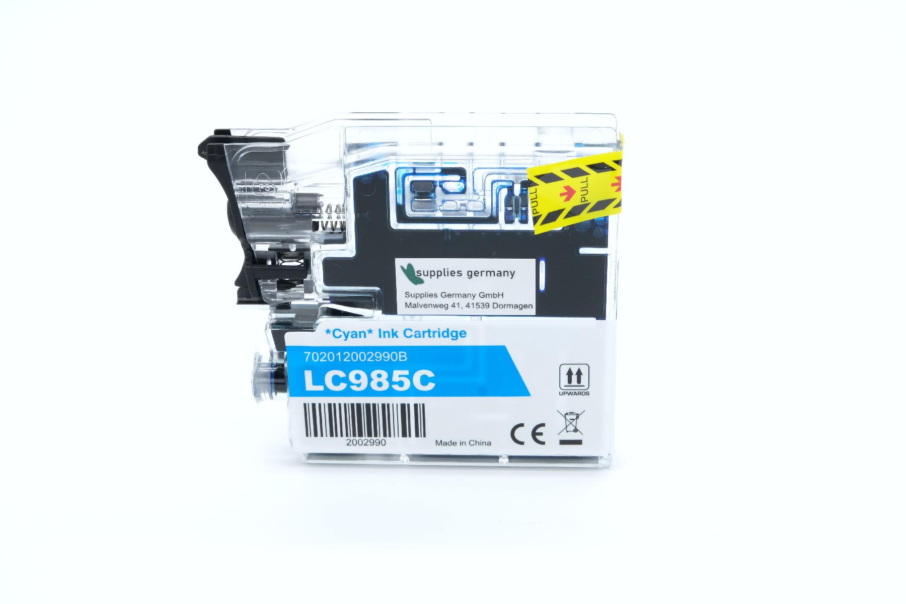 LC985C alternativ Tinte Cyan für Brother / LC985C / 19ml LC985C alternativ Tinte Cyan für Brother / LC985C / 19ml