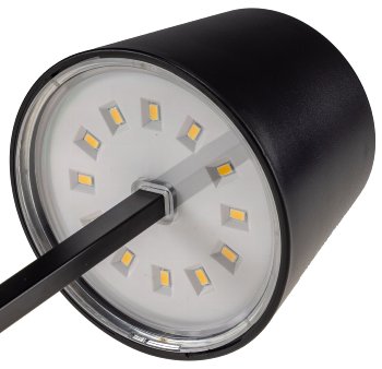 LED Tischleuchte 26cm, Schwarz, 3xAAA Batterie, dimmbar, Licht Warmweiß