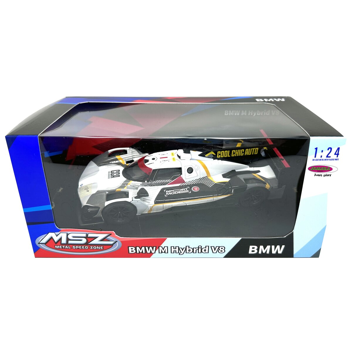 BMW M Hybrid V8 Diecast 1:24 grau inkl. Knopfzellen