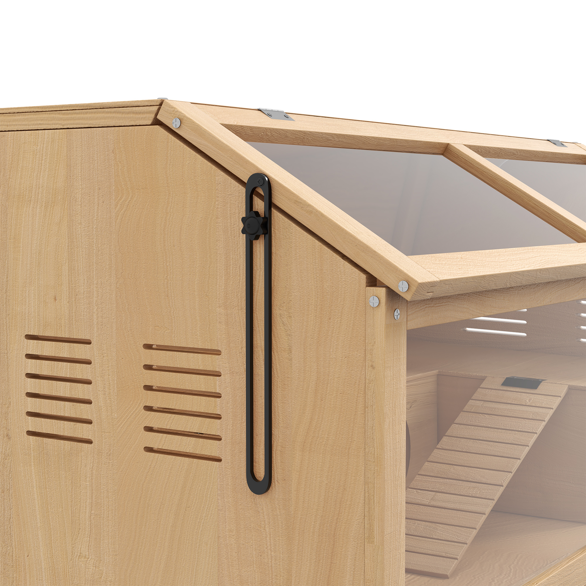 Hamsterkäfig für syrische Hamster und Zwerghamster, mit Plattform, Hängebrücke, Hütte, 85x45x44 cm