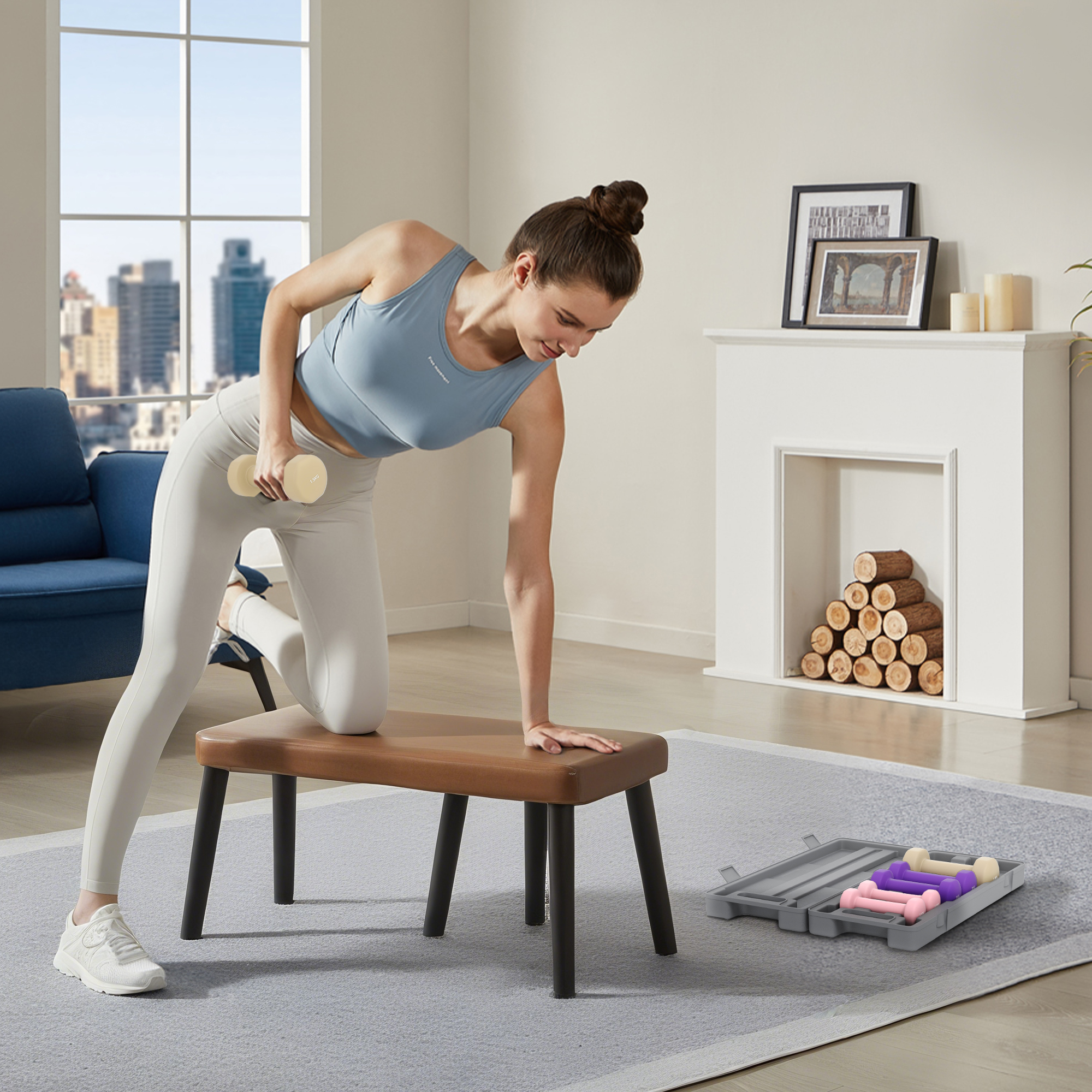 Hantelset 6er Set Hanteln mit Koffer, Gewichten, 0,5kg, 1kg, 1,5kg verstellbar für Zuhause, Fitnessstudio