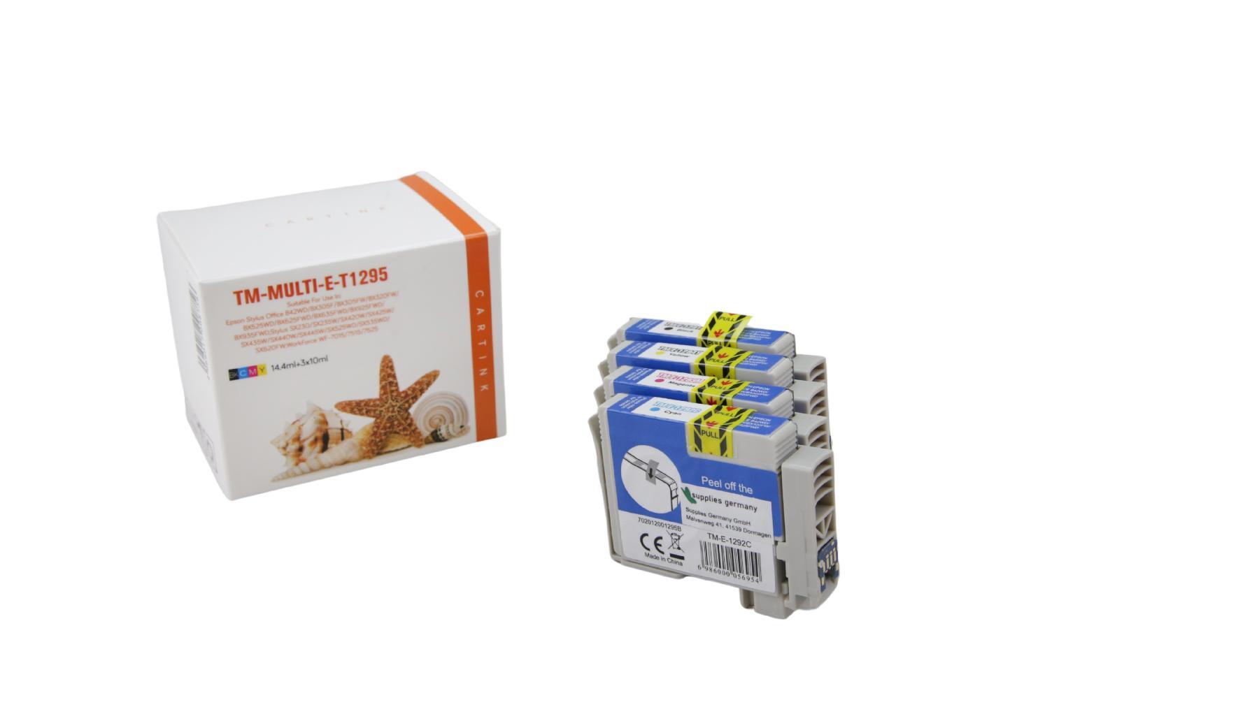 Multipack T1295 alternativ Tinte für Epson / C13T12954012 / BK15ml /C,M,Y13ml Multipack T1295 alternativ Tinte für Epson / C13T12954012 / BK15ml /C,M,Y13ml