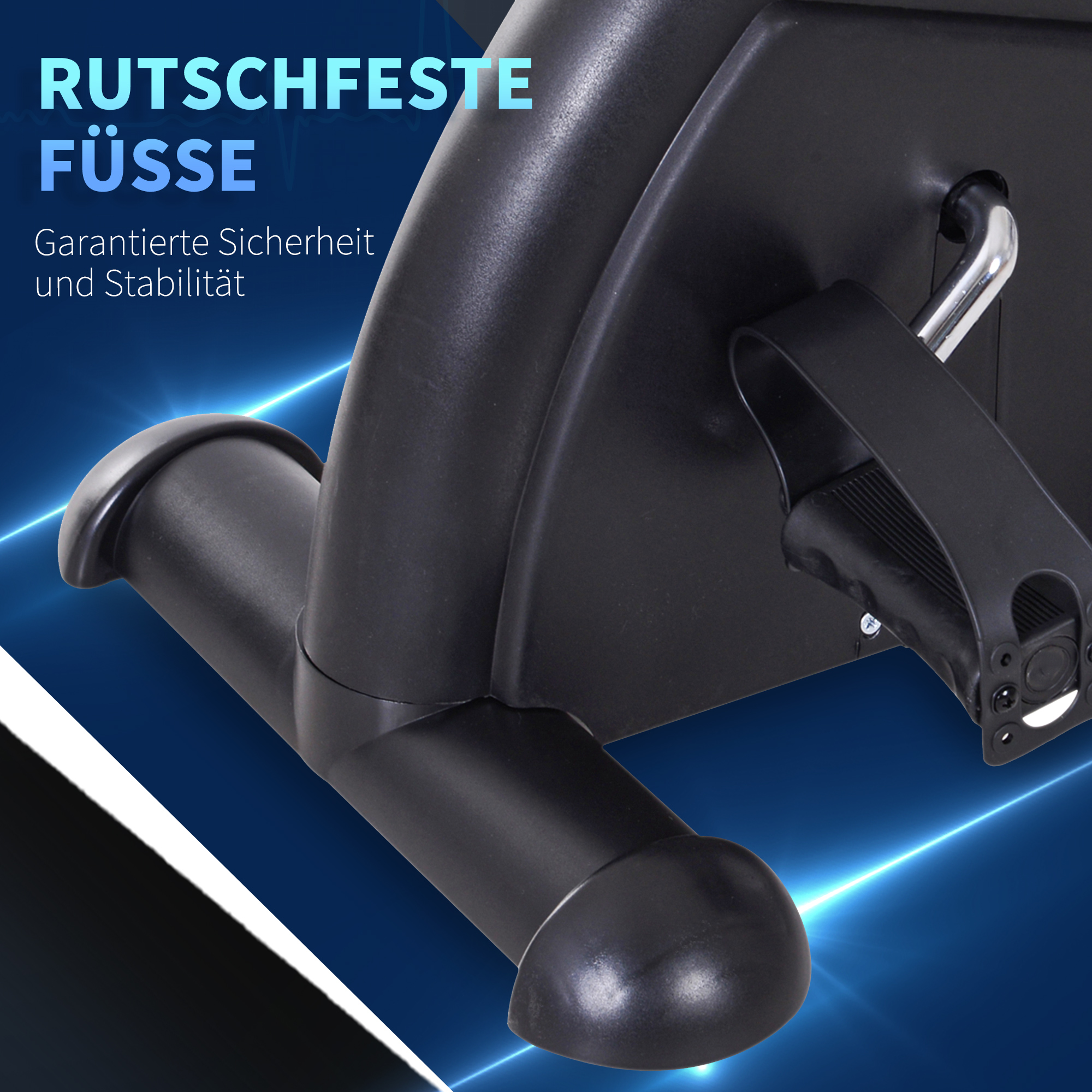 Mini Heimtrainer Arm-und Beintrainer Pedaltrainer für Senioren mit LCD-Display verstellbarer Widerstand Fitnessbike Hometrainer für Zuhause Heim Büro 35 x 40 x 31 cm Schwarz