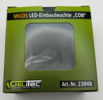 MILOS LED-Einbauleuchte "COB" Anthrazit, 80x80mm, 3000k, warmweiß, 55Lumen
