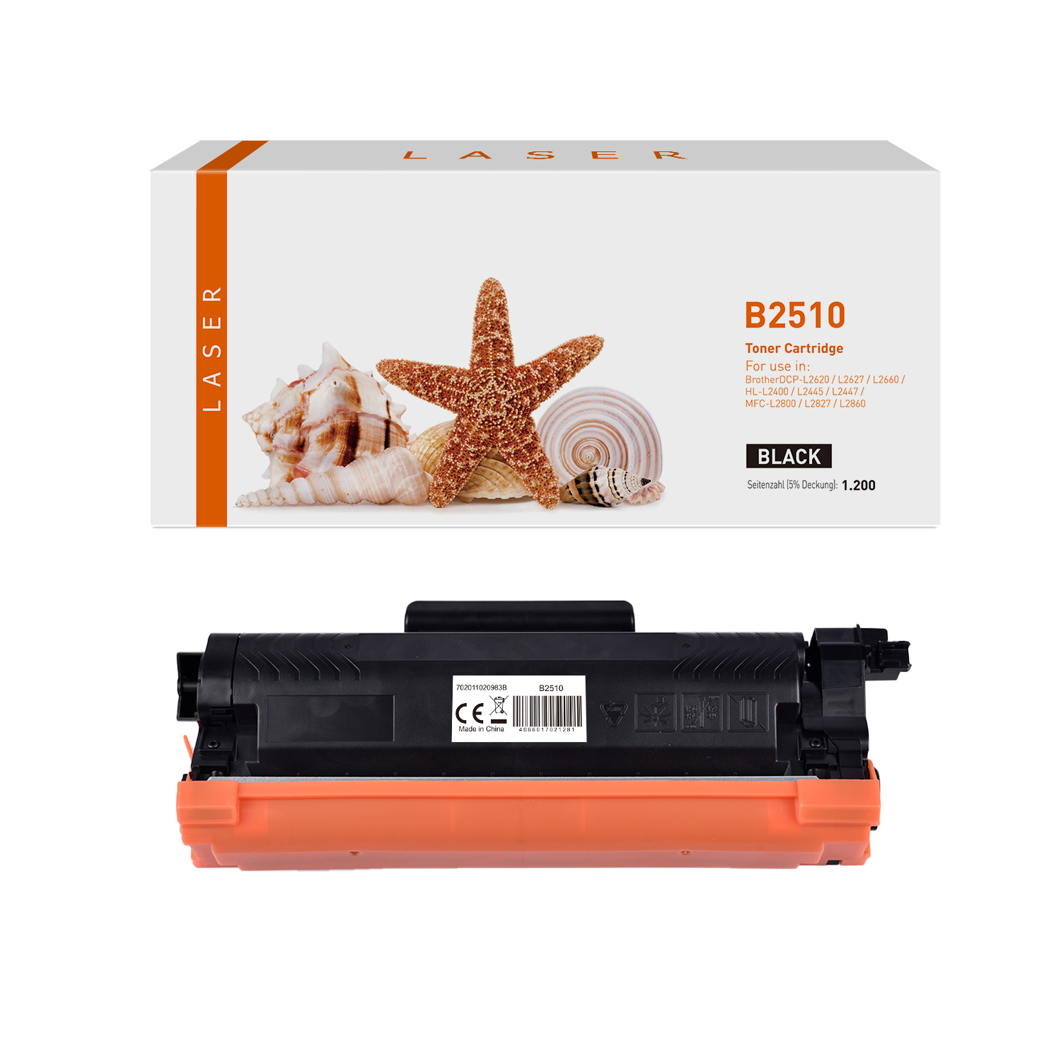 TN2510 alternativ Toner schwarz für Brother / TN2510 / 1.200 Seiten