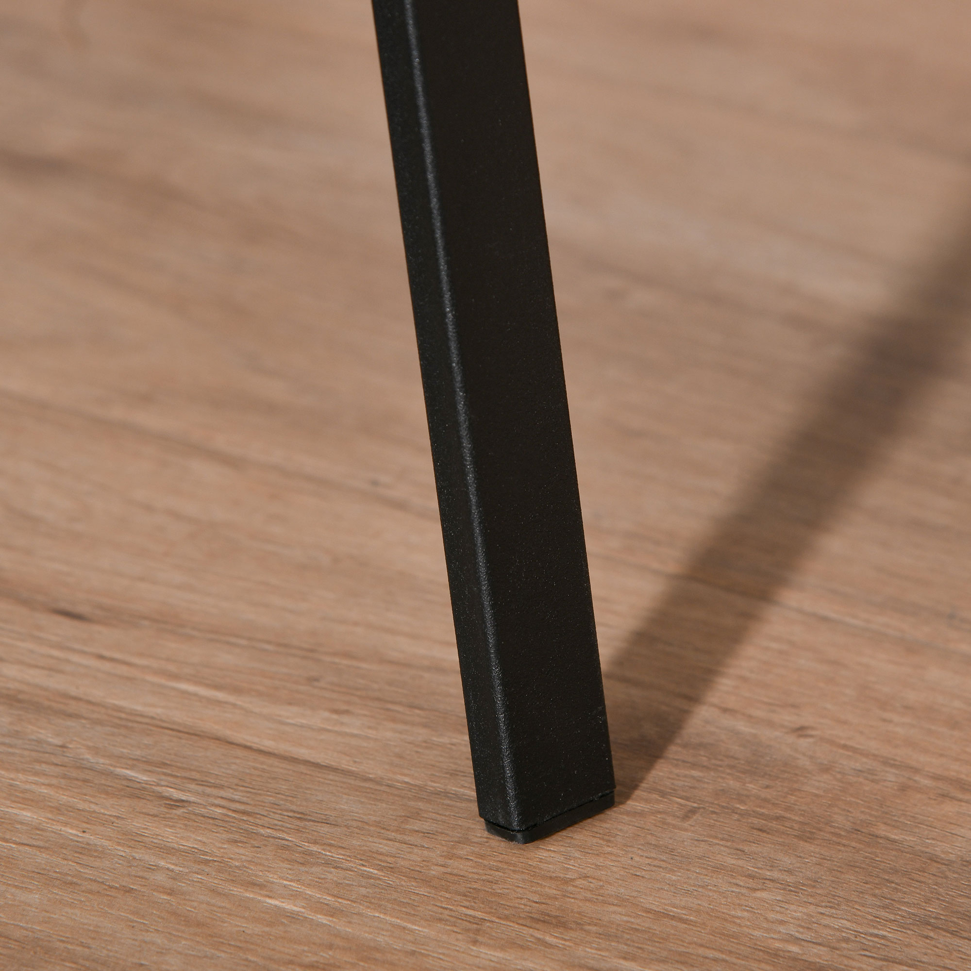 Garderobenständer im Skandidesign, Kleiderständer, 7 Kleiderhaken, Schwarz + Braun