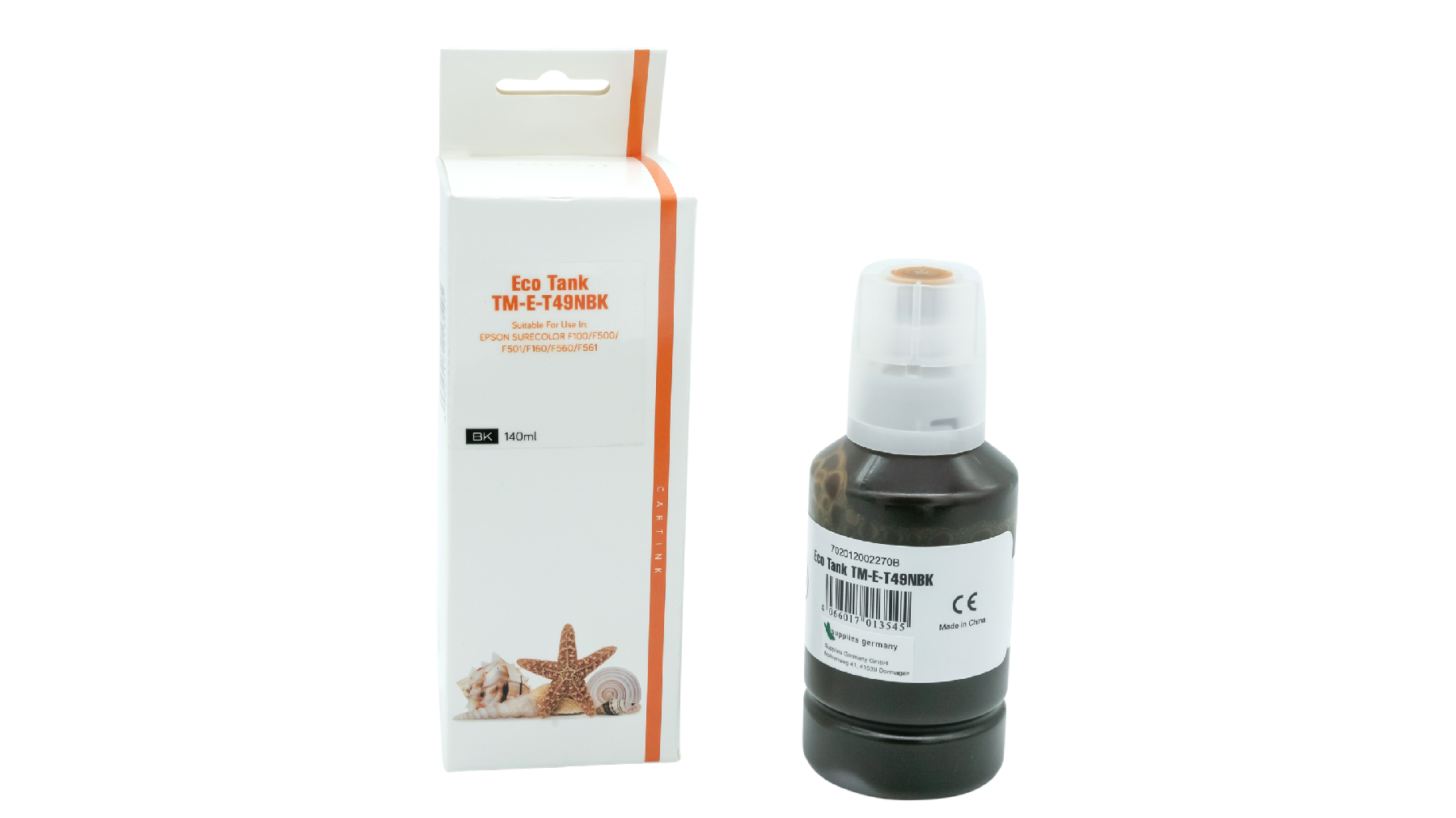 T49Nschwarz Eco Tank Nachfüllflasche schwarz für Epson / C13T49N100 / 140ml T49Nschwarz Eco Tank Nachfüllflasche schwarz für Epson / C13T49N100 / 140ml