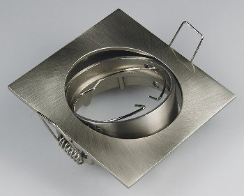 Decken-Einbaustrahler "SE80" chrom-matt, schwenkbar, 80x80mm, für 50mm Lampen