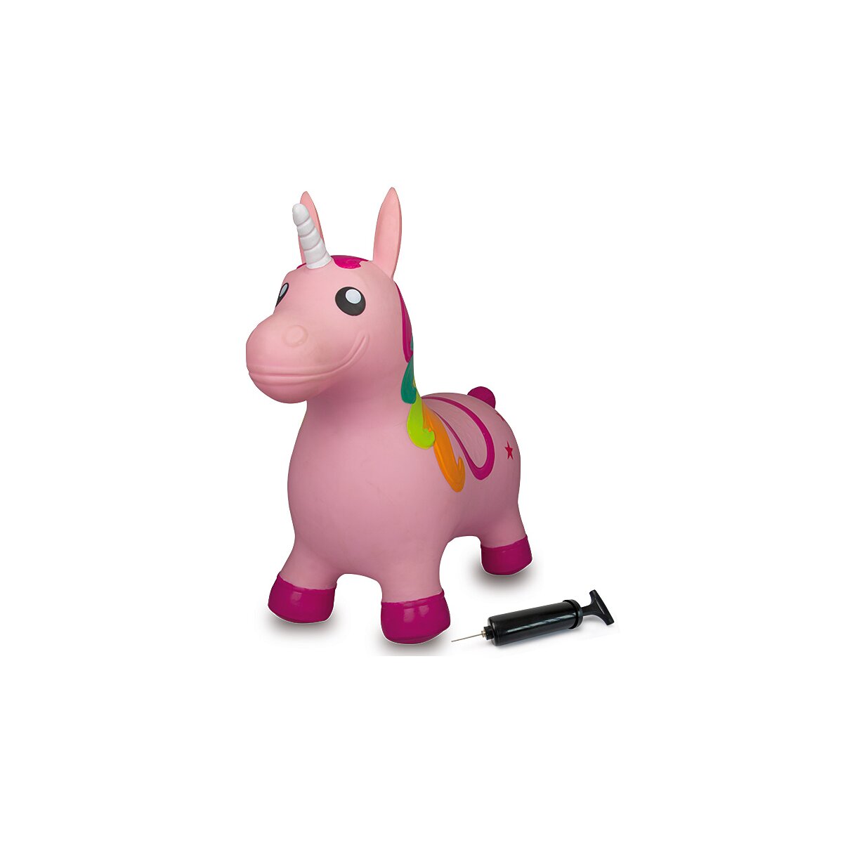 Hüpftier Einhorn HoppyDoo bunt mit Pumpe